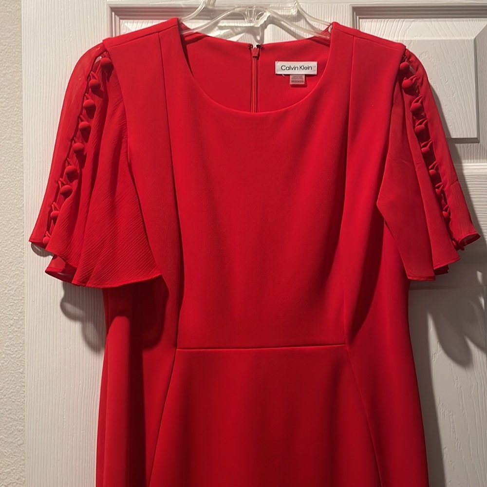Red Calvin Klein Dress 12P